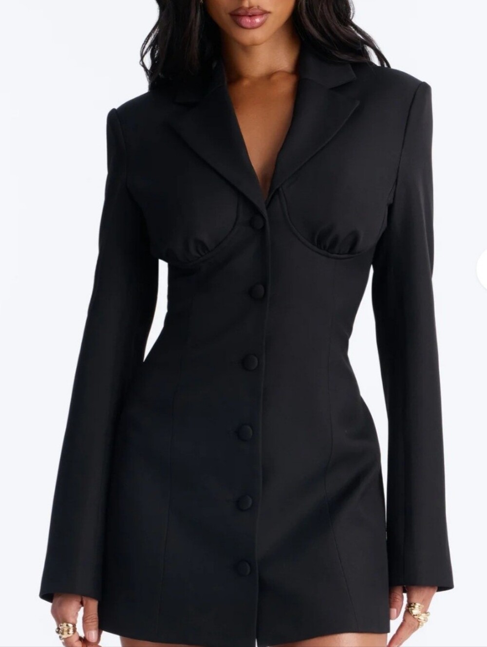 Fashion Nova Womnes Black Blazer Mini Dress XL
